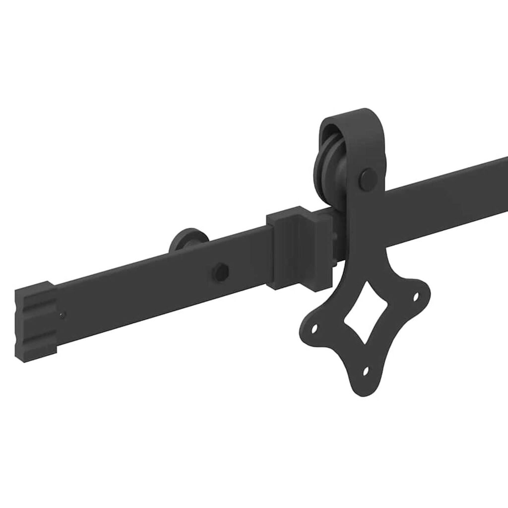 vidaXL Komplet opreme za drsna vrata 213,5 cm jeklo črne barve