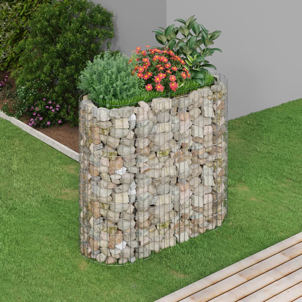 vidaXL Visoka greda gabion pocinkano železo 120x50x100 cm