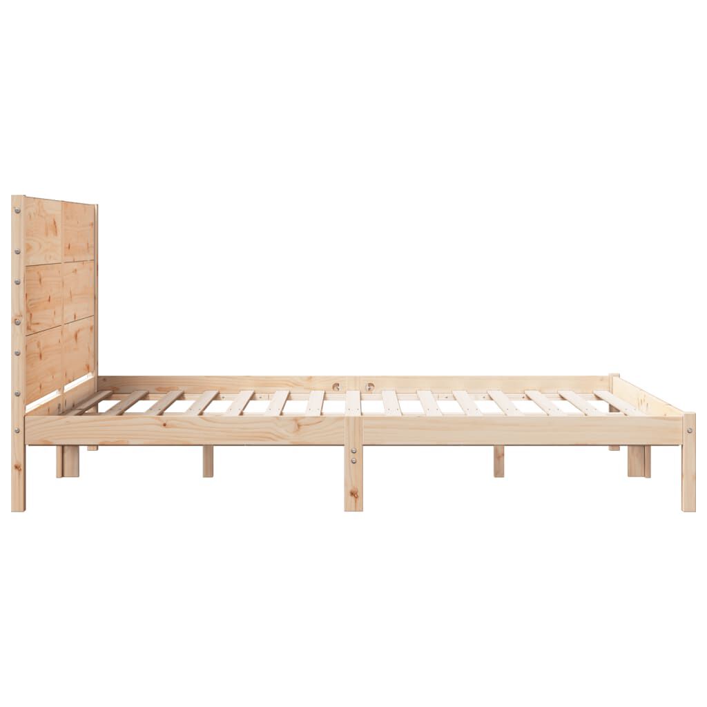 vidaXL Daljši posteljni okvir brez vzmetnice 160x210 cm trden les