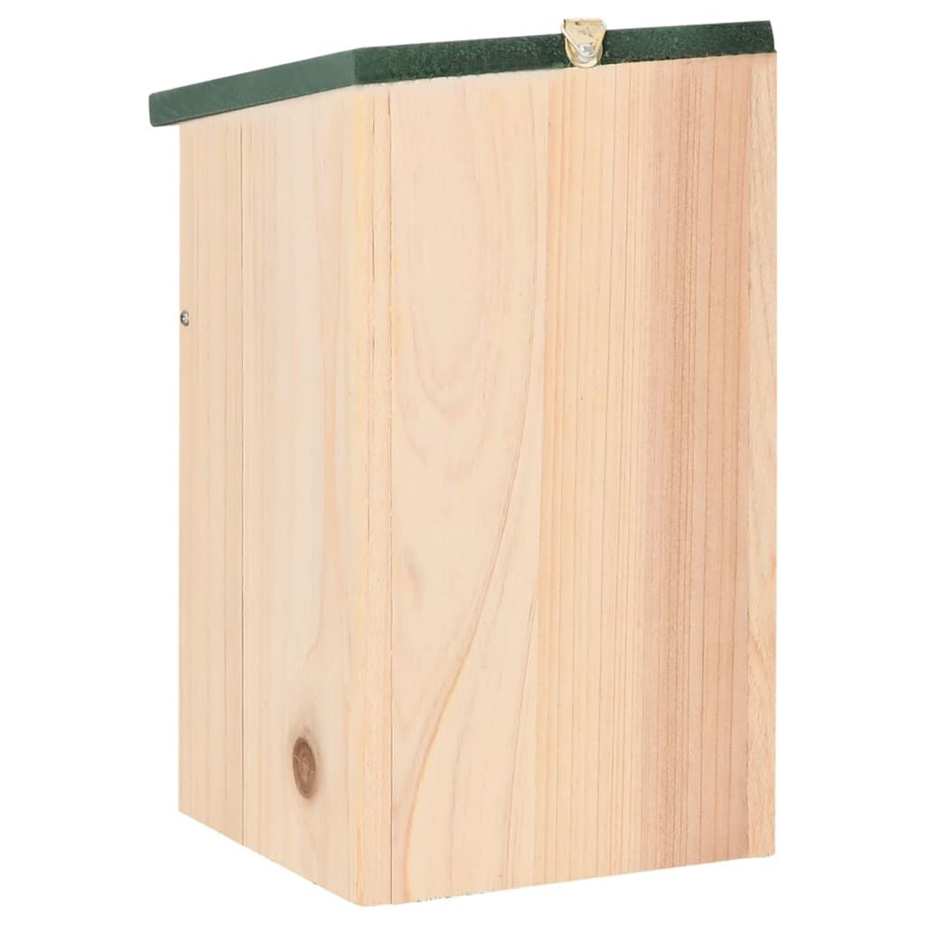 vidaXL Ptičje hišice 10 kosov trden les jelke 12x12x22 cm