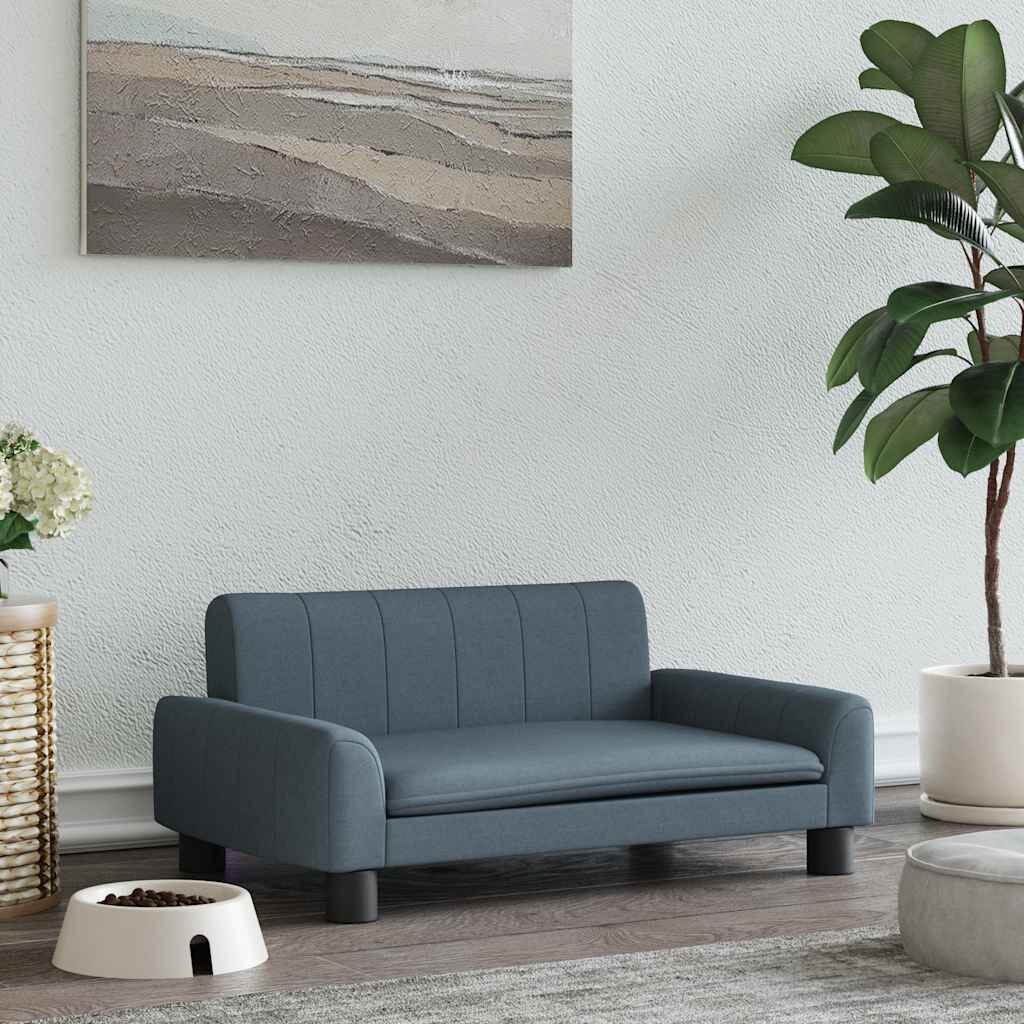 vidaXL Pasja postelja temno siva 70x45x30 cm blago