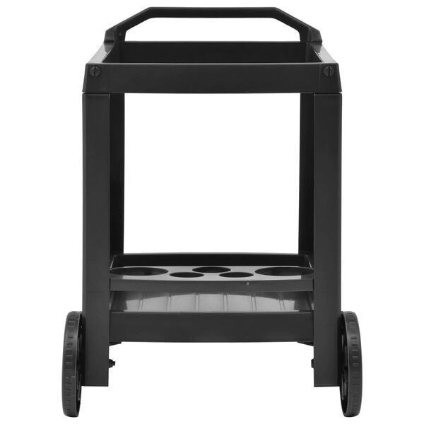 vidaXL Voziček za pijačo antraciten 69x53x72 cm plastičen