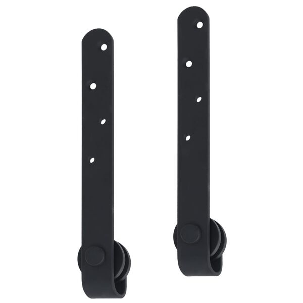 vidaXL Mini komplet za drsna vrata omare iz ogljikovega jekla 183 cm