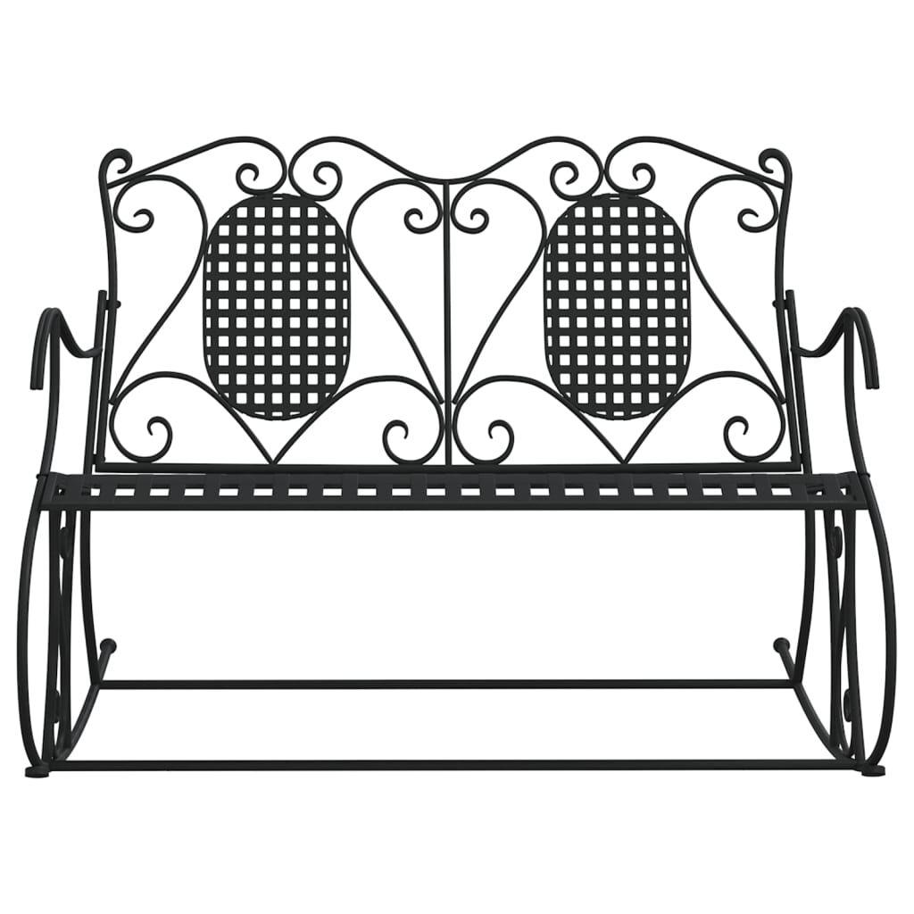 vidaXL Gugalna klop za 2 osebi 113 cm črno jeklo