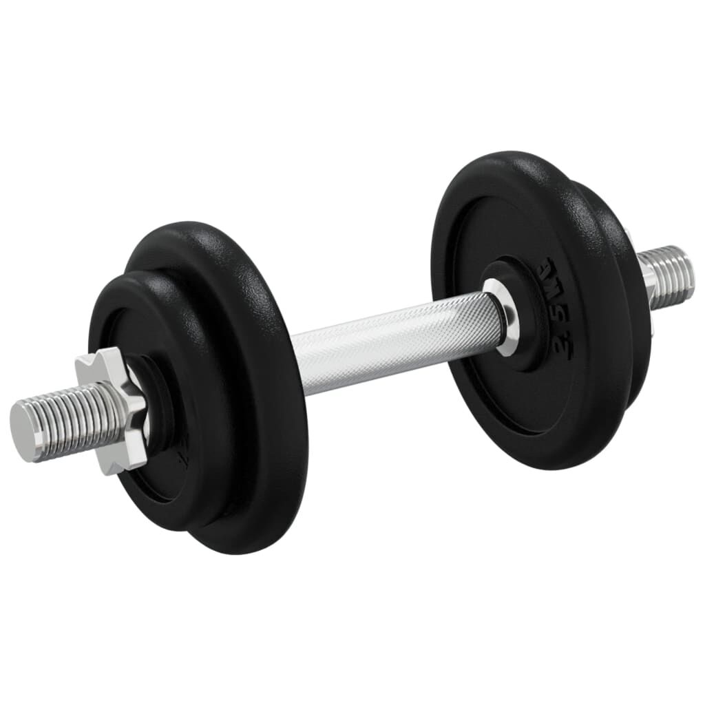 vidaXL Komplet uteži 40 kg lito železo in kromirano jeklo