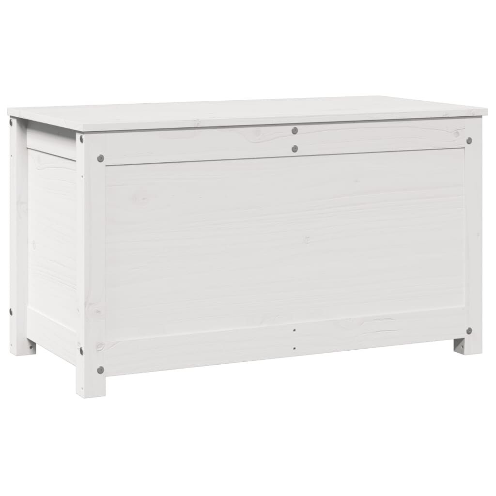 vidaXL Škatla za shranjevanje bela 80x40x45,5 cm trdna borovina