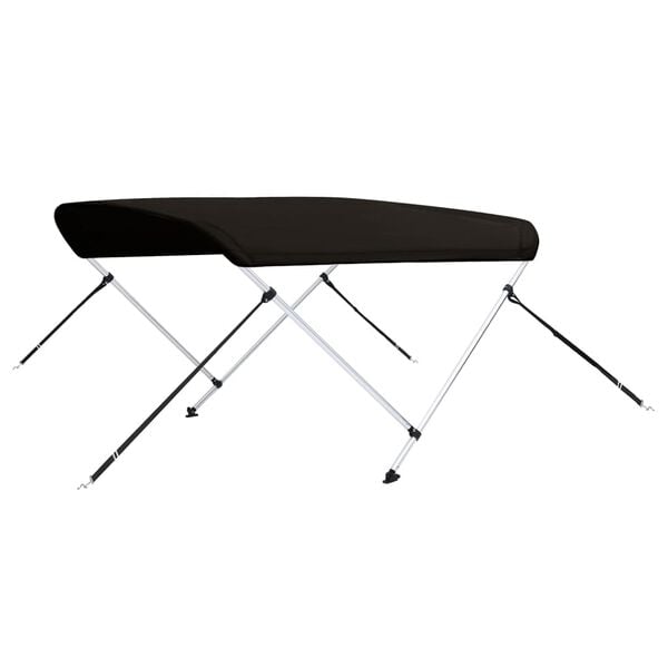 vidaXL Bimini tenda z 2 lokoma črna 180x130x110 cm