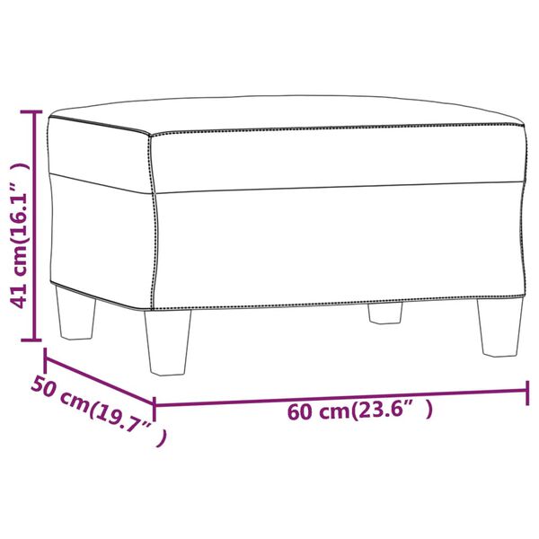 vidaXL Stolček za noge rjav 60x50x41 cm blago
