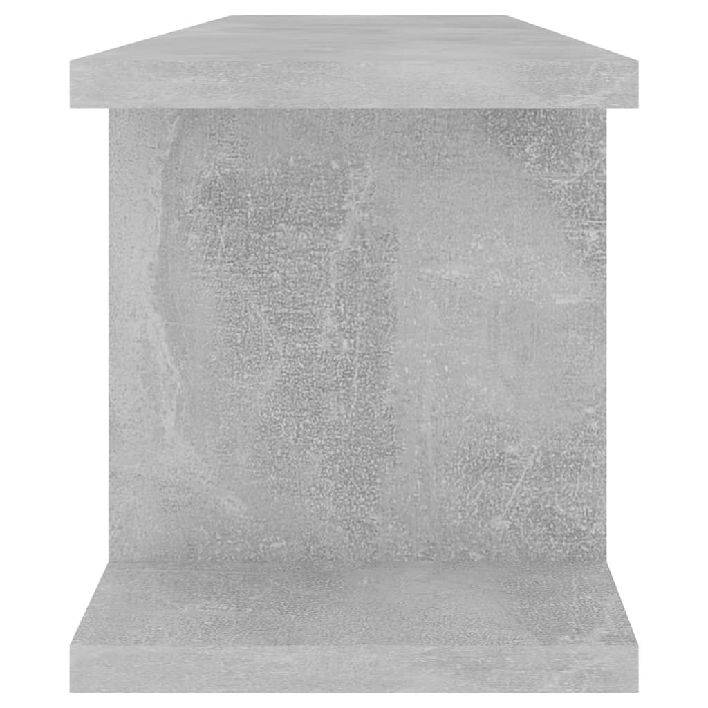 vidaXL Stenska polica 2 kosa betonsko siva 75x18x20 cm inž. les