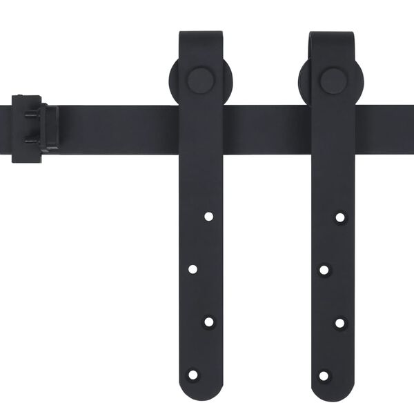 vidaXL Mini komplet za drsna vrata omare iz ogljikovega jekla 183 cm