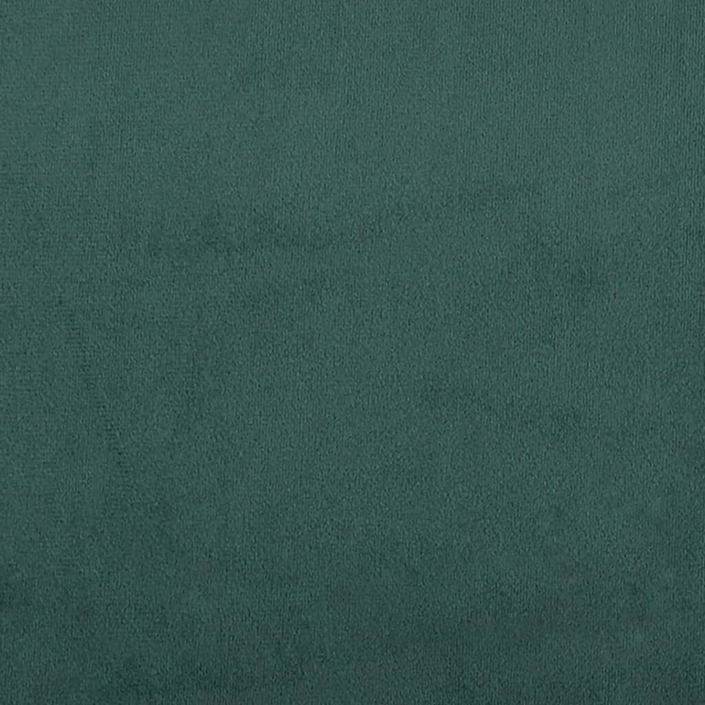 vidaXL Klop z blazinami temno zelena 120,5x65x75 cm žamet