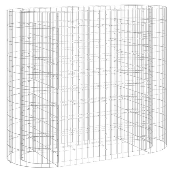 vidaXL Visoka greda gabion pocinkano železo 120x50x100 cm