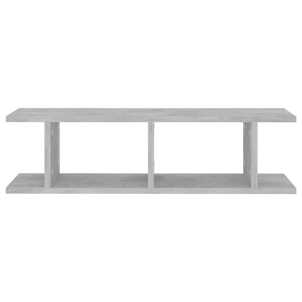 vidaXL Stenska polica 2 kosa betonsko siva 75x18x20 cm inž. les