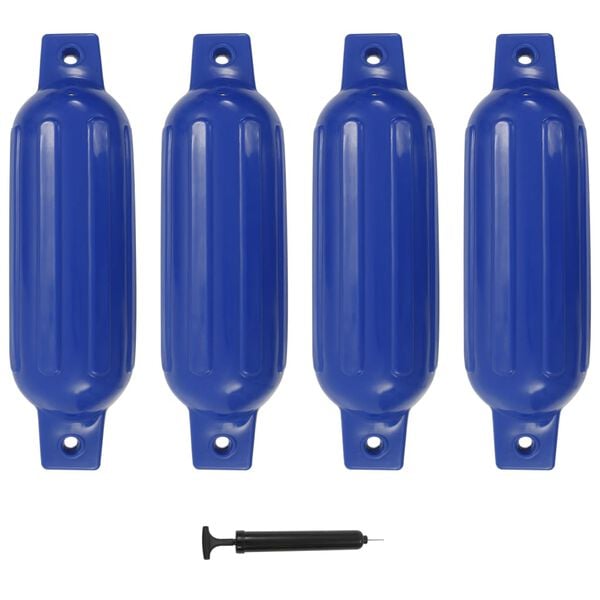 vidaXL Odbijač za čoln 4 kosi modri 41x11,5 cm PVC