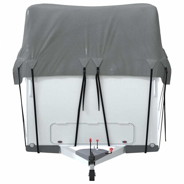 vidaXL Prevleka za streho prikolice siva 500x300 cm netkana tkanina