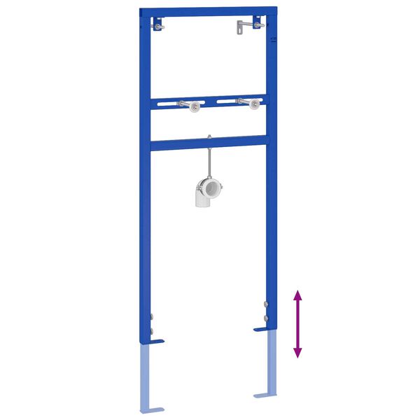 vidaXL Skrita montažna okvir za umivalnik 50x112-136 cm Jeklo