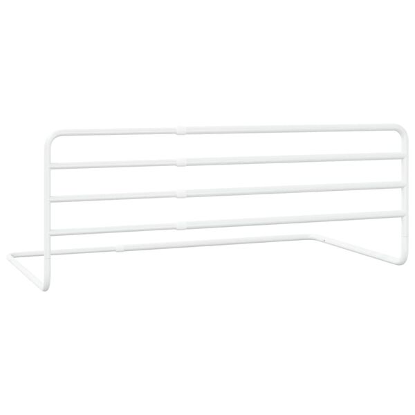 vidaXL Posteljno varovalo za malčke belo (76-137)x55 cm železo