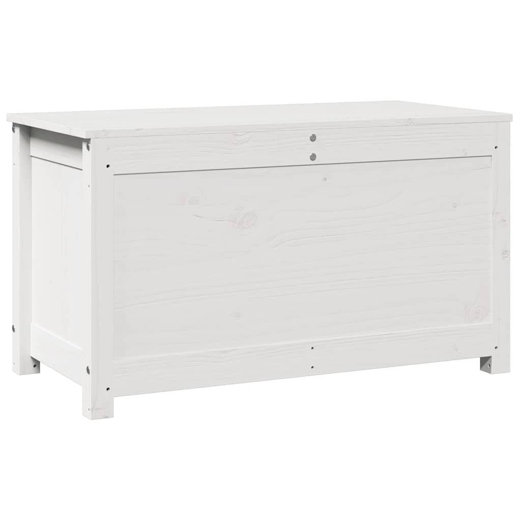 vidaXL Škatla za shranjevanje bela 80x40x45,5 cm trdna borovina
