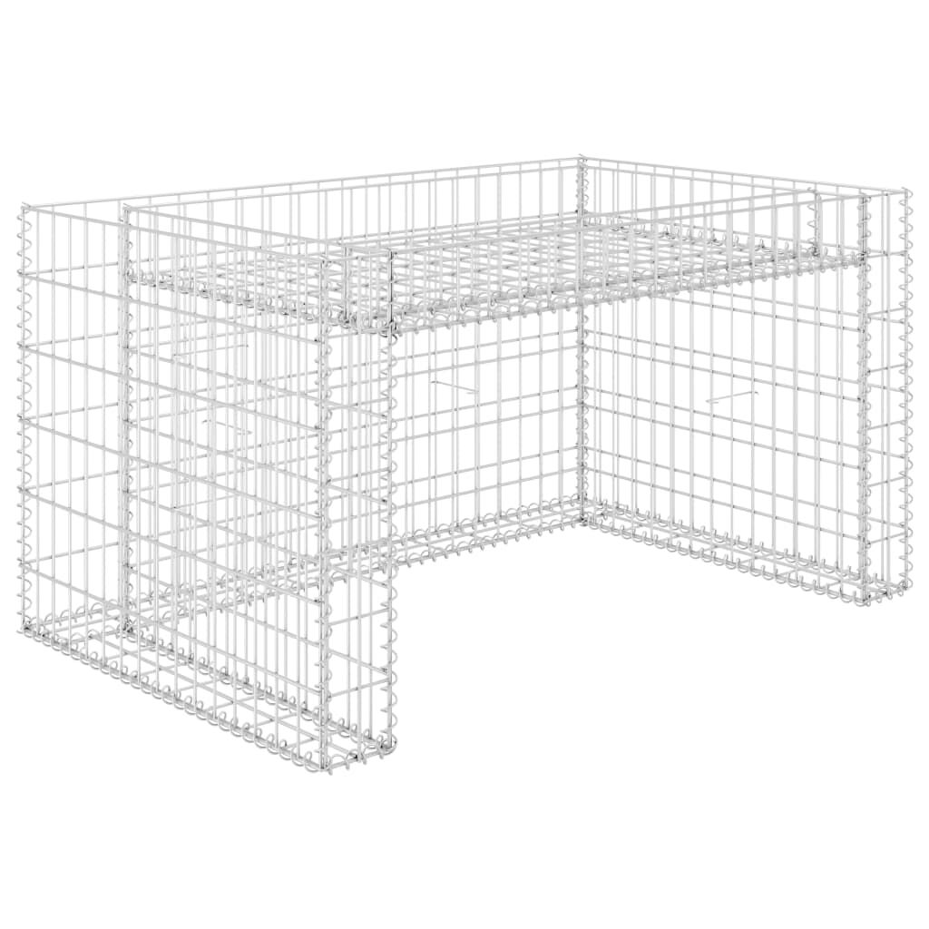 vidaXL Garaža za kosilnico z dvignjenim koritom 110x80x60 cm jeklo