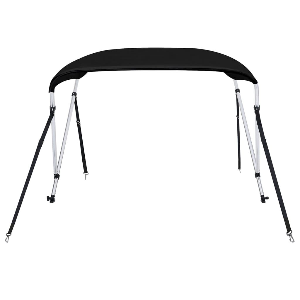 vidaXL Bimini tenda z 2 lokoma črna 180x130x110 cm