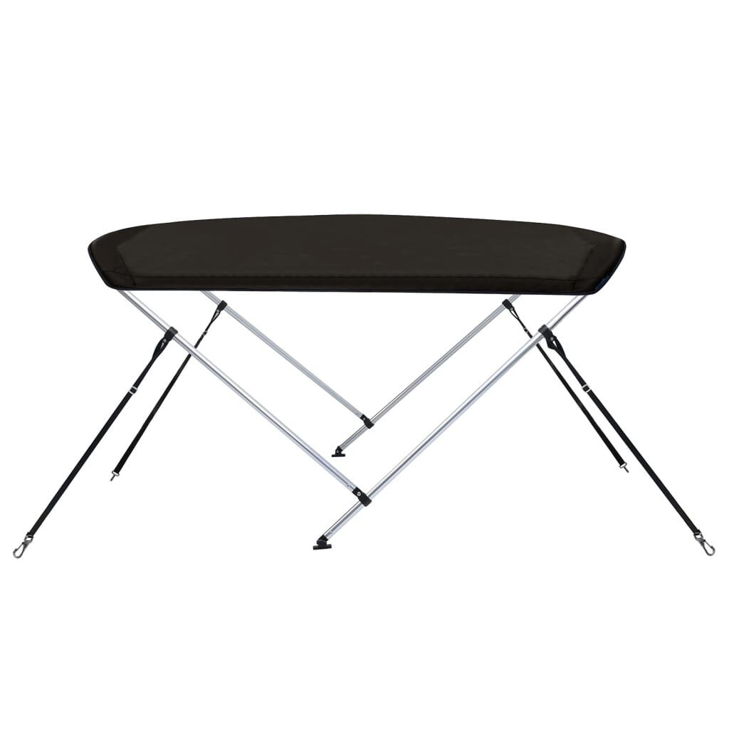 vidaXL Bimini tenda z 2 lokoma črna 180x130x110 cm