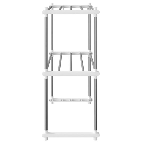 vidaXL Polica za mikrovalovno pečico bela 51x27x63 cm aluminij